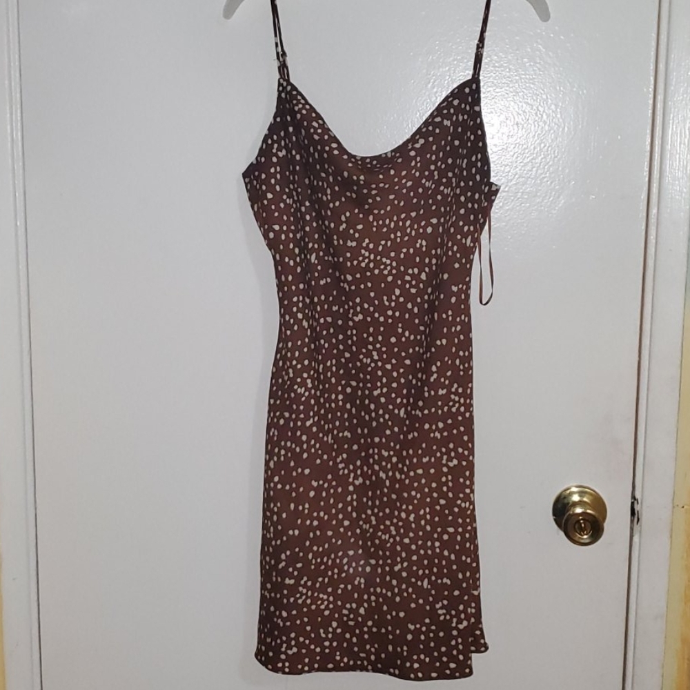 Brown Polka Dot Dress